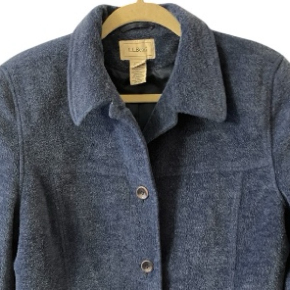 LL Bean Jacket, Sz M, Wool blend, NWOT, Insulated, Fleece feel, Cabincore - Picture 8 of 14